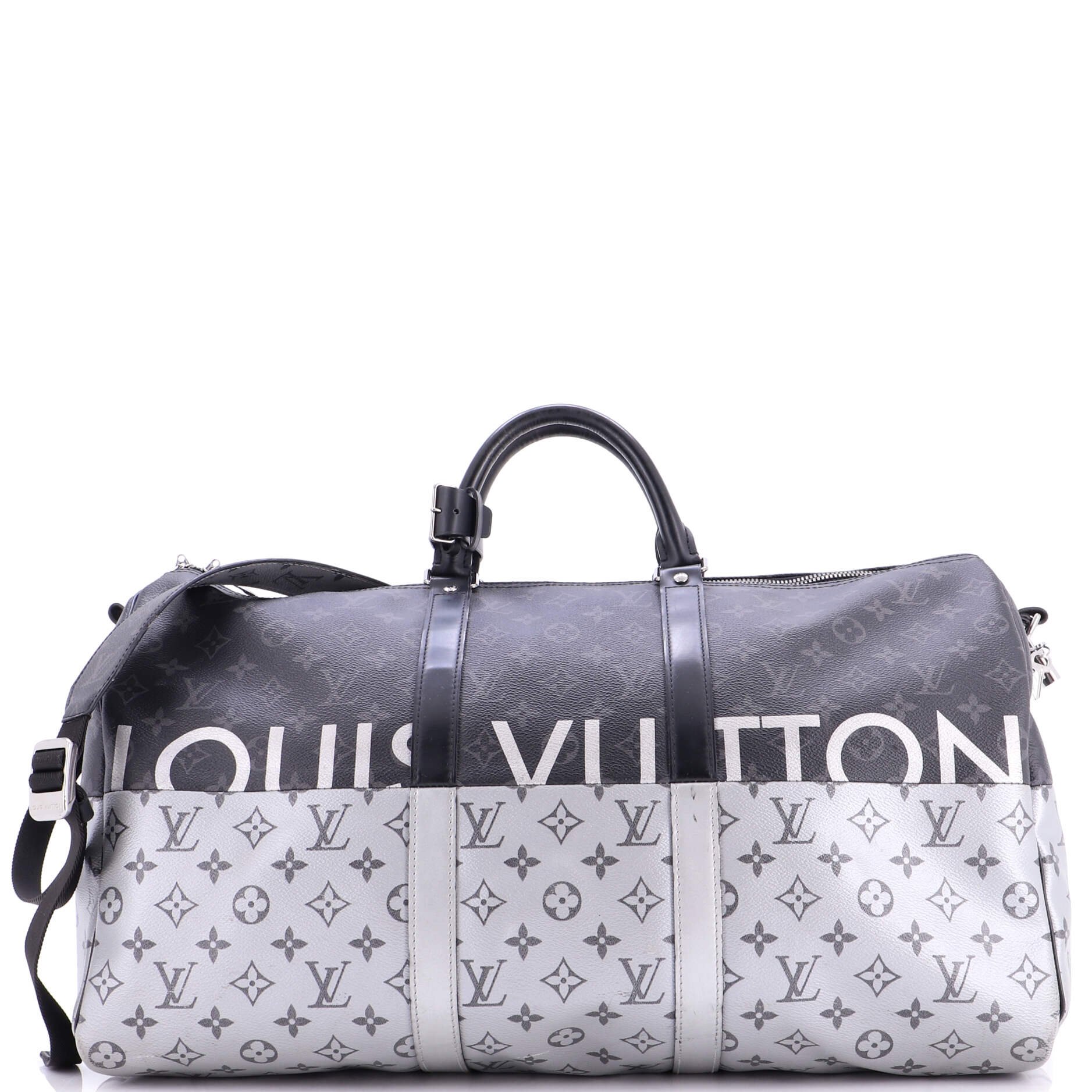 Louis Vuitton Keepall Bandouliere Bag Monogram Eclipse Split Canvas 50
