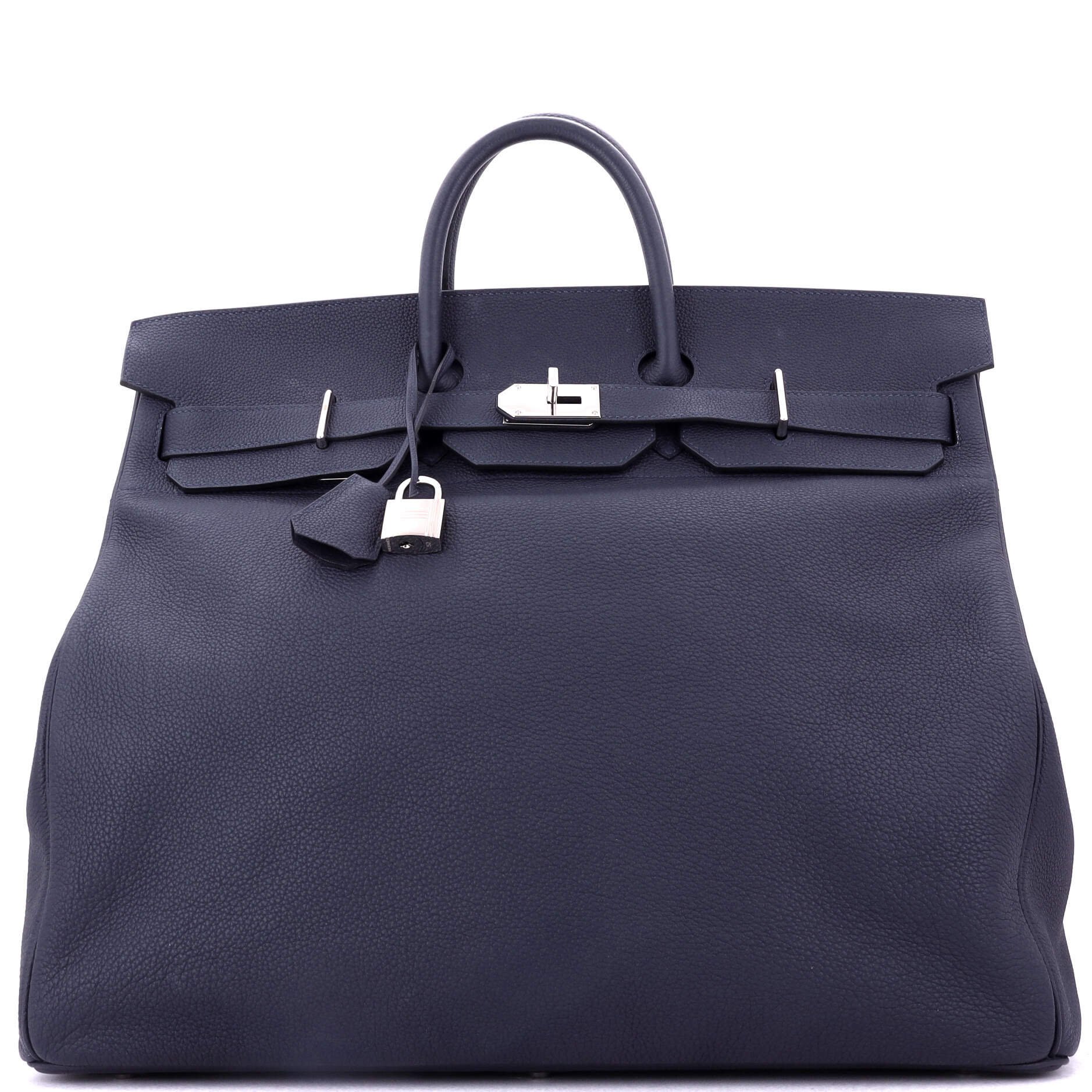 Hermes HAC Birkin Bag Bleu Nuit Togo with Palladium Hardware 50