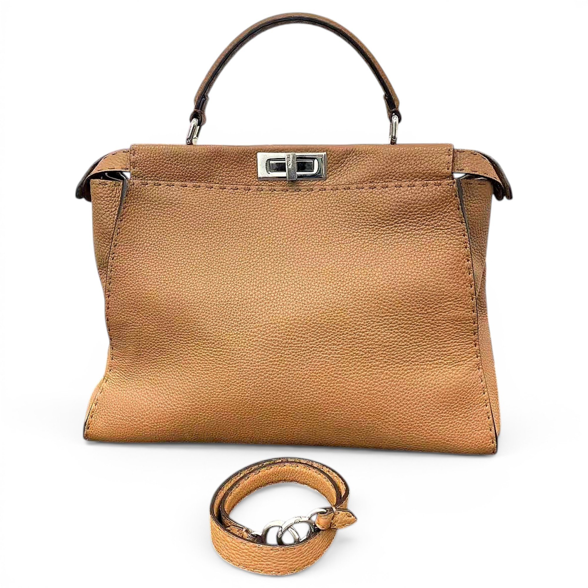 Peekaboo leather handbag