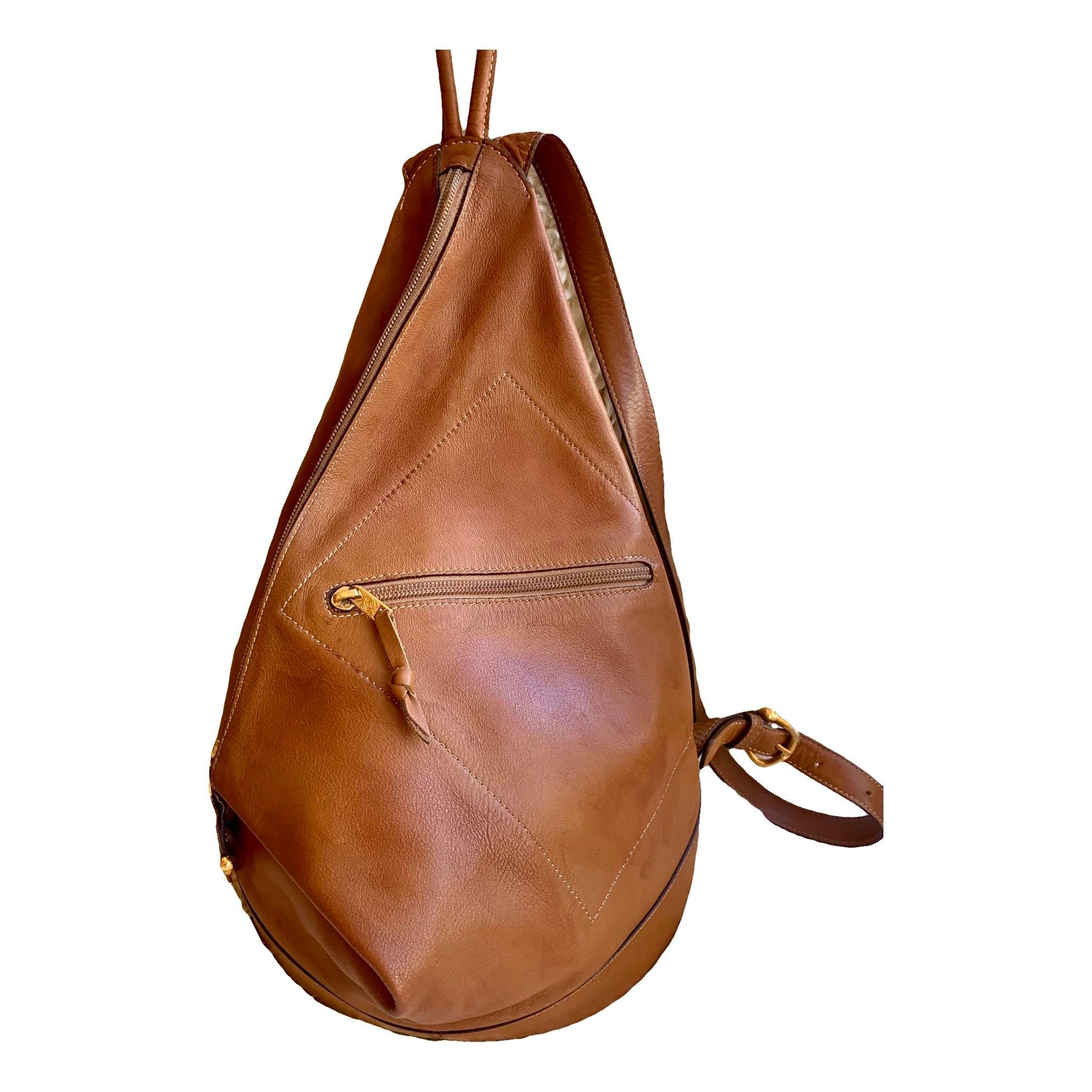 Leather backpack