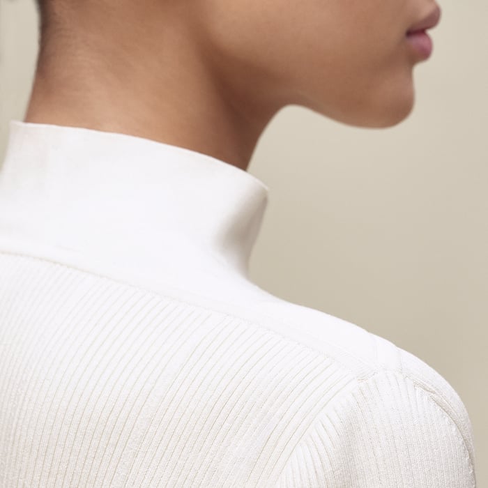 Blanc Naturel Zipped Cardigan