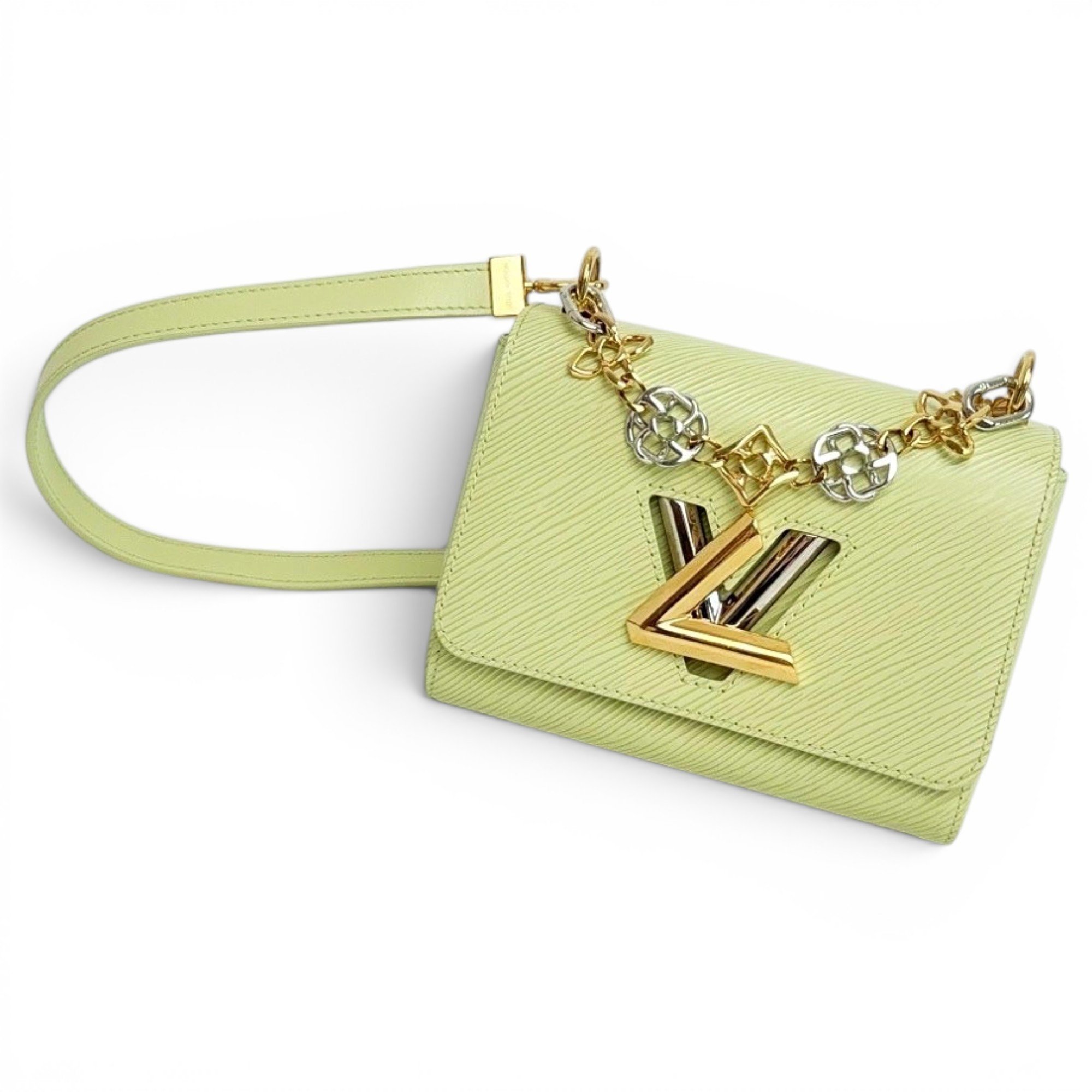 Twist leather handbag