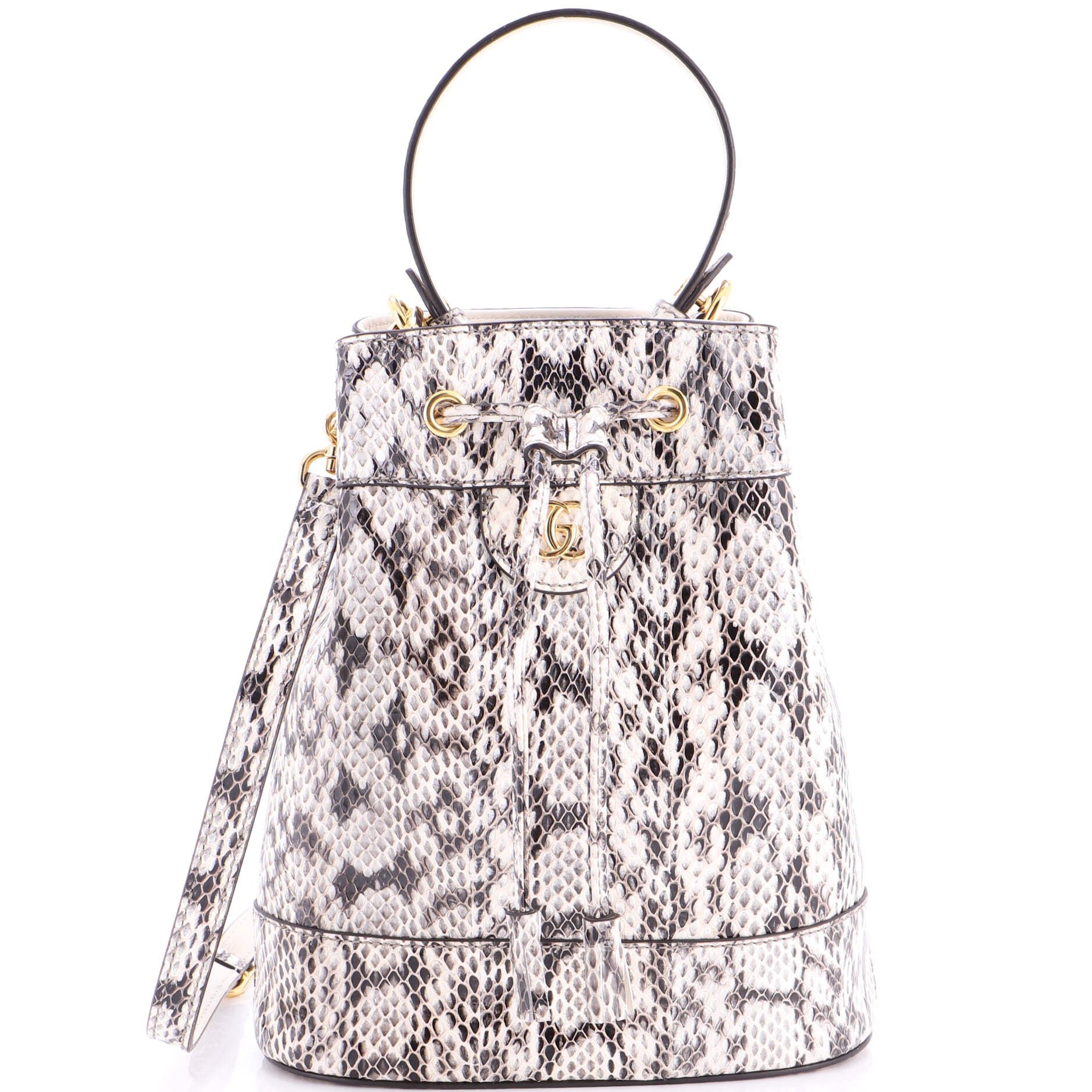 Ophidia Bucket Bag Python Small