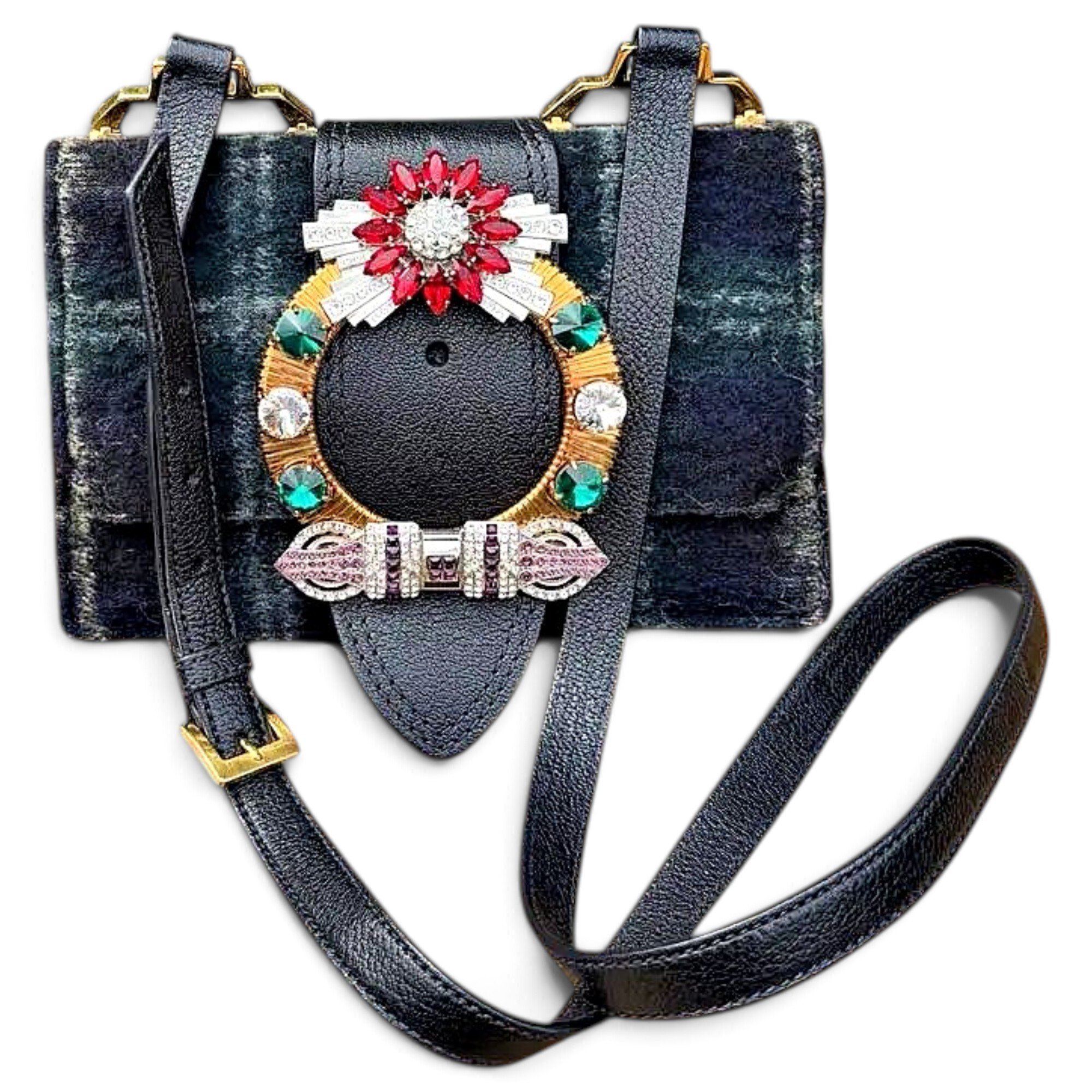 Miu Lady wool crossbody bag