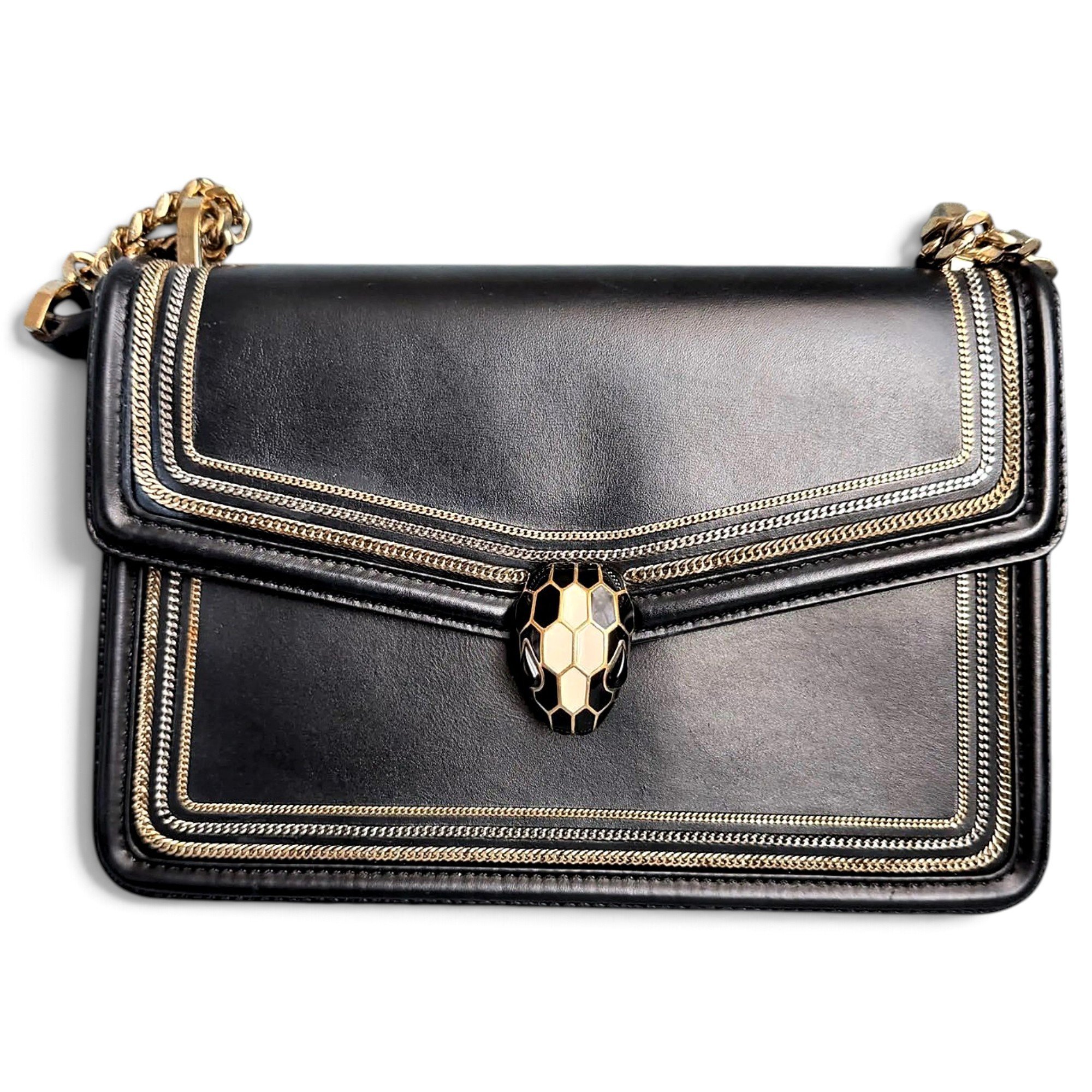 Serpenti leather handbag