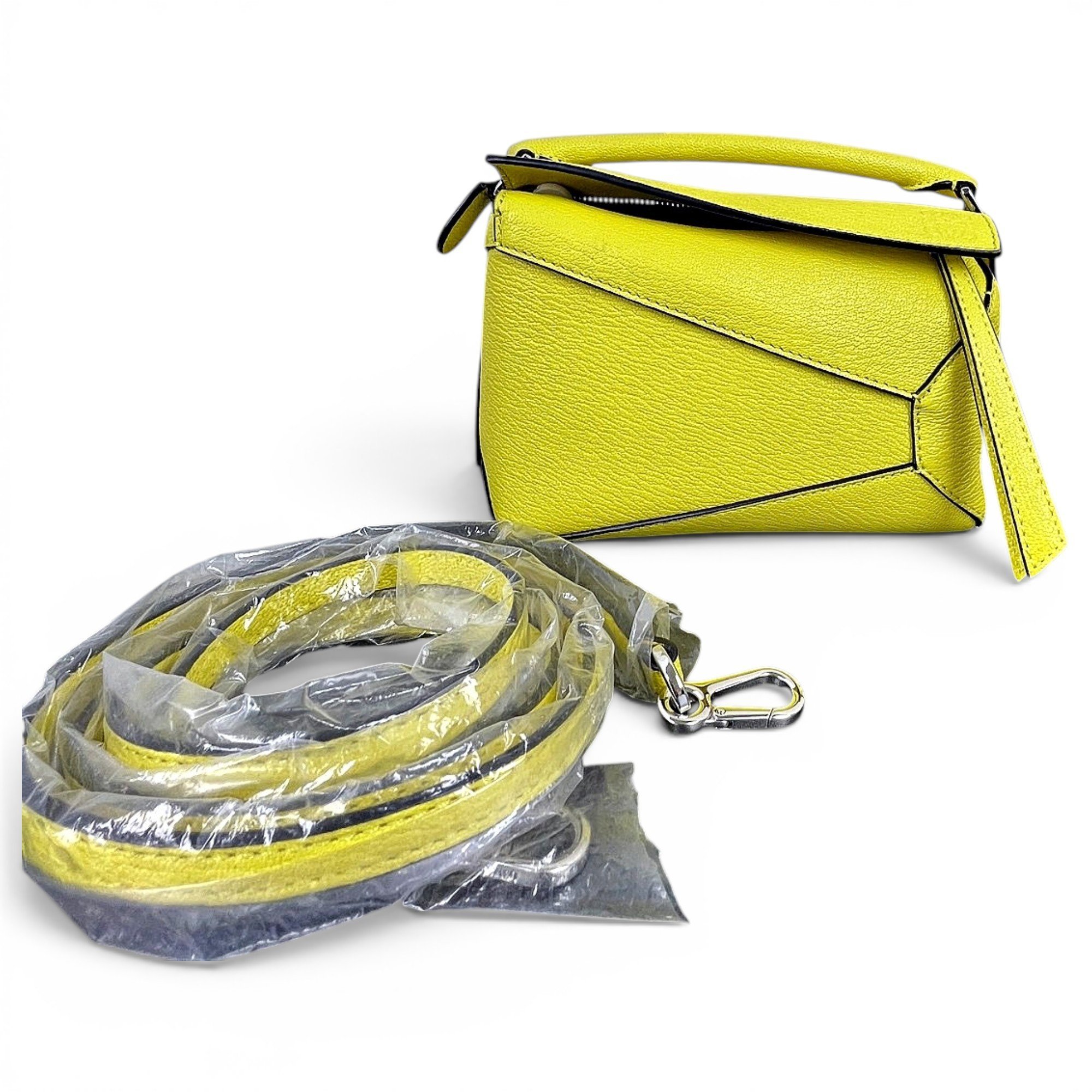 Puzzle leather handbag