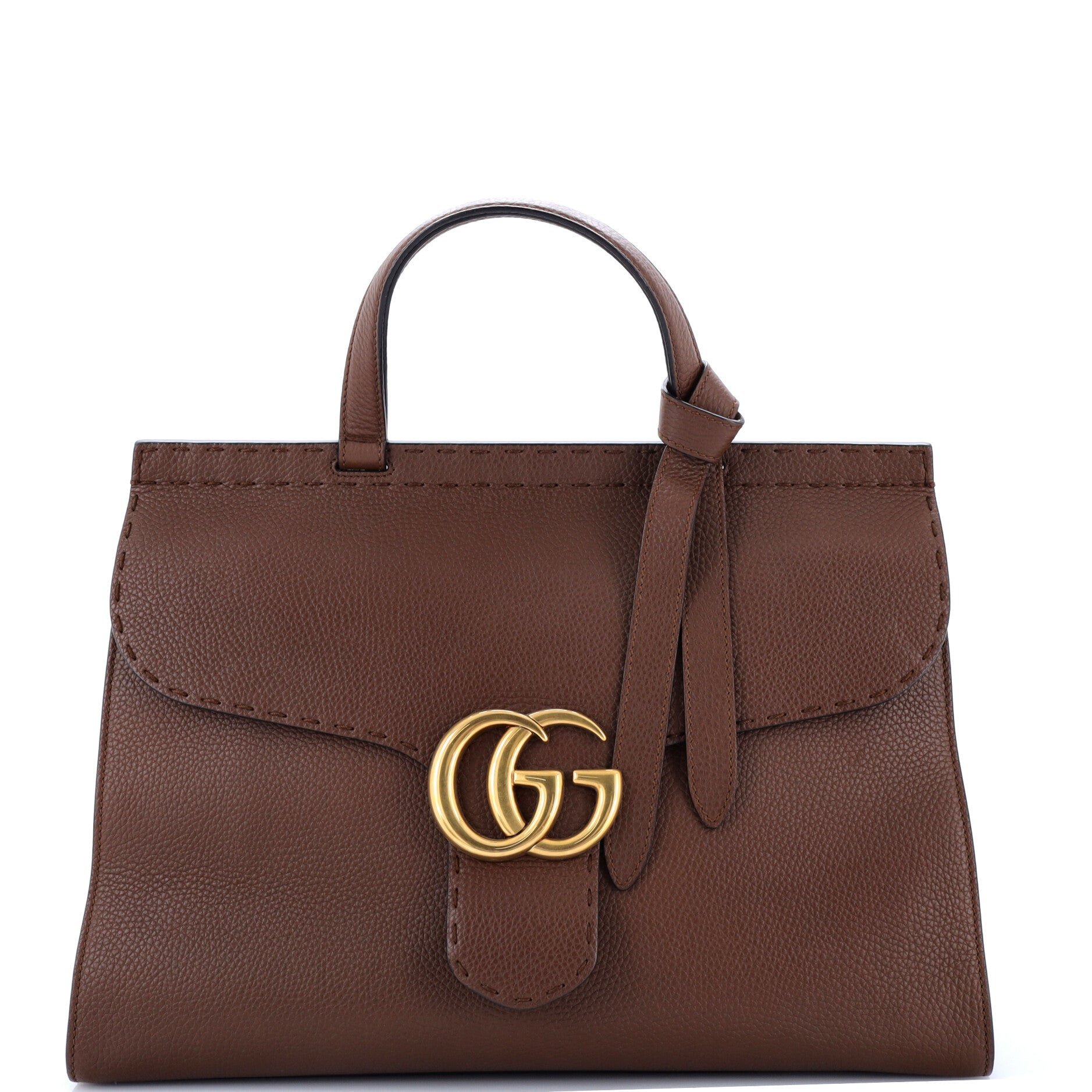 GG Marmont Top Handle Bag Leather Medium
