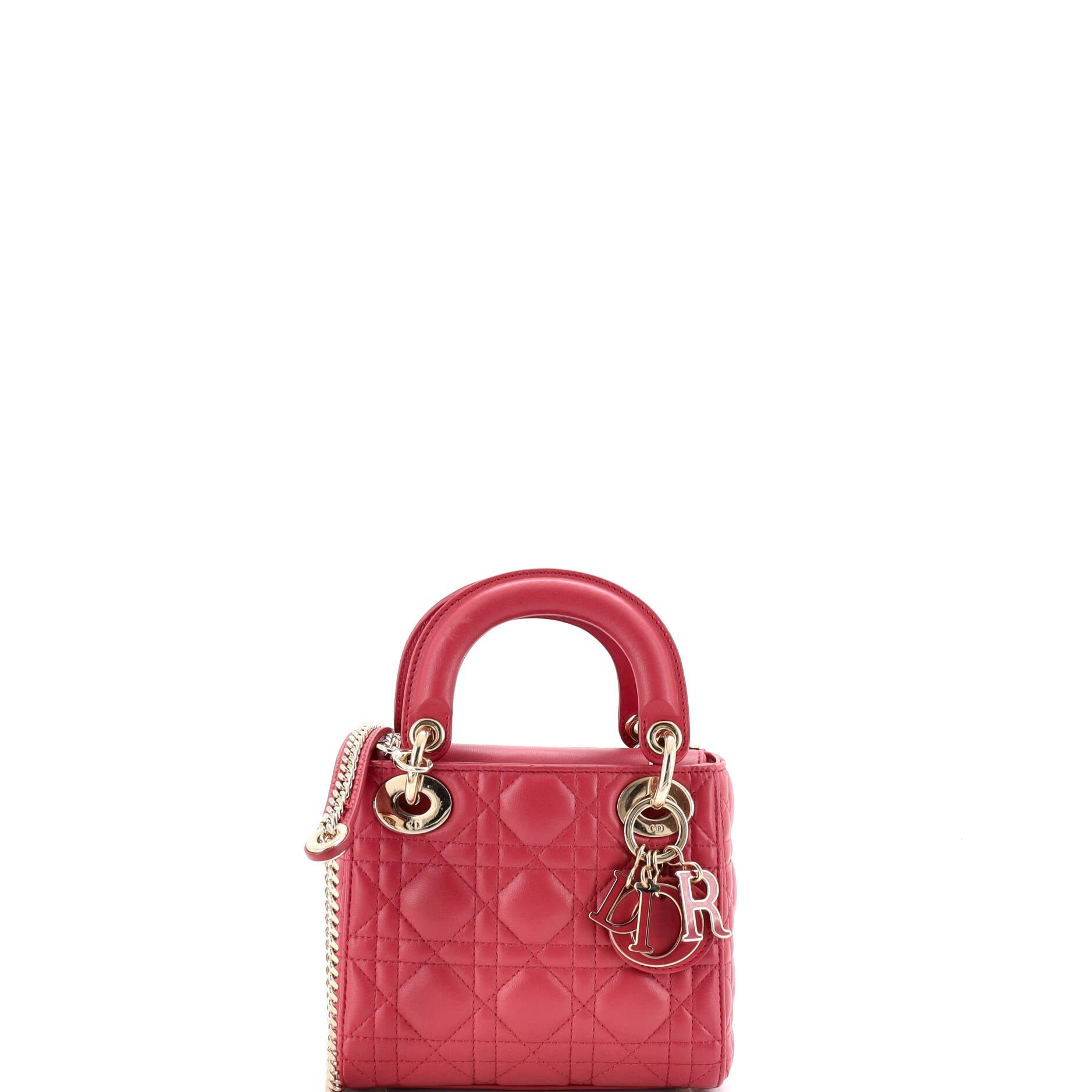 Lady Dior Chain Bag Cannage Quilt Lambskin Mini