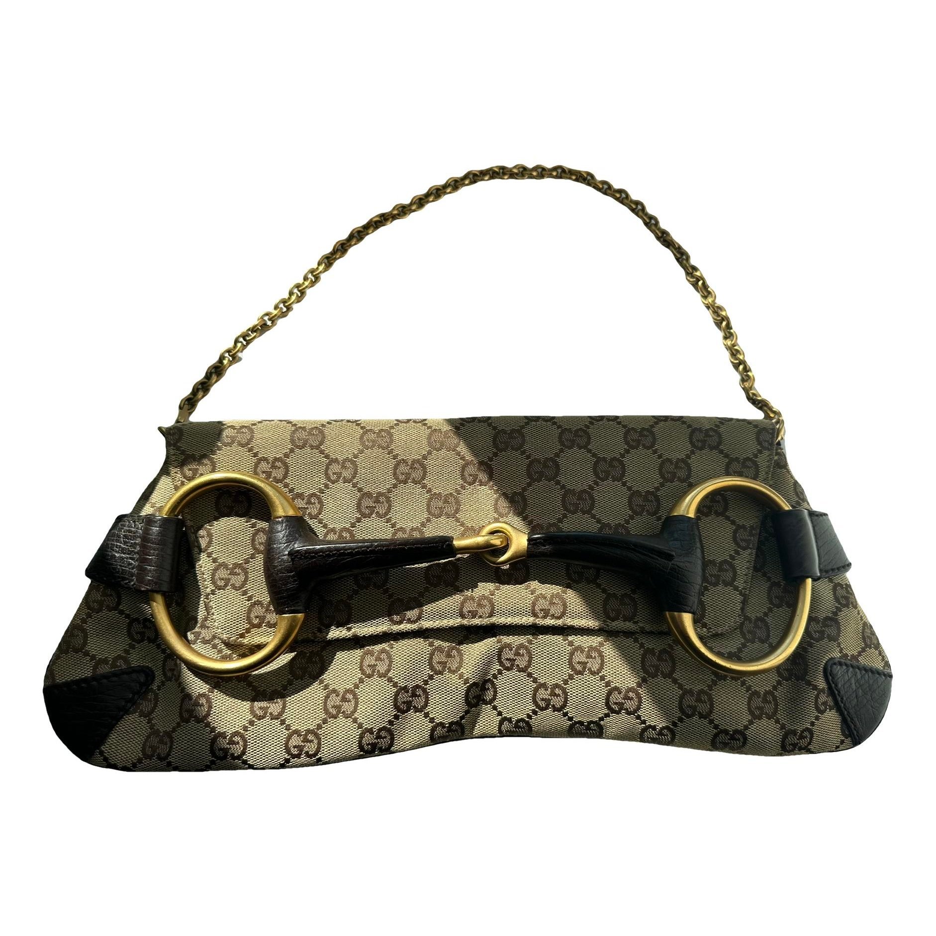 Horsebit Chain cloth handbag