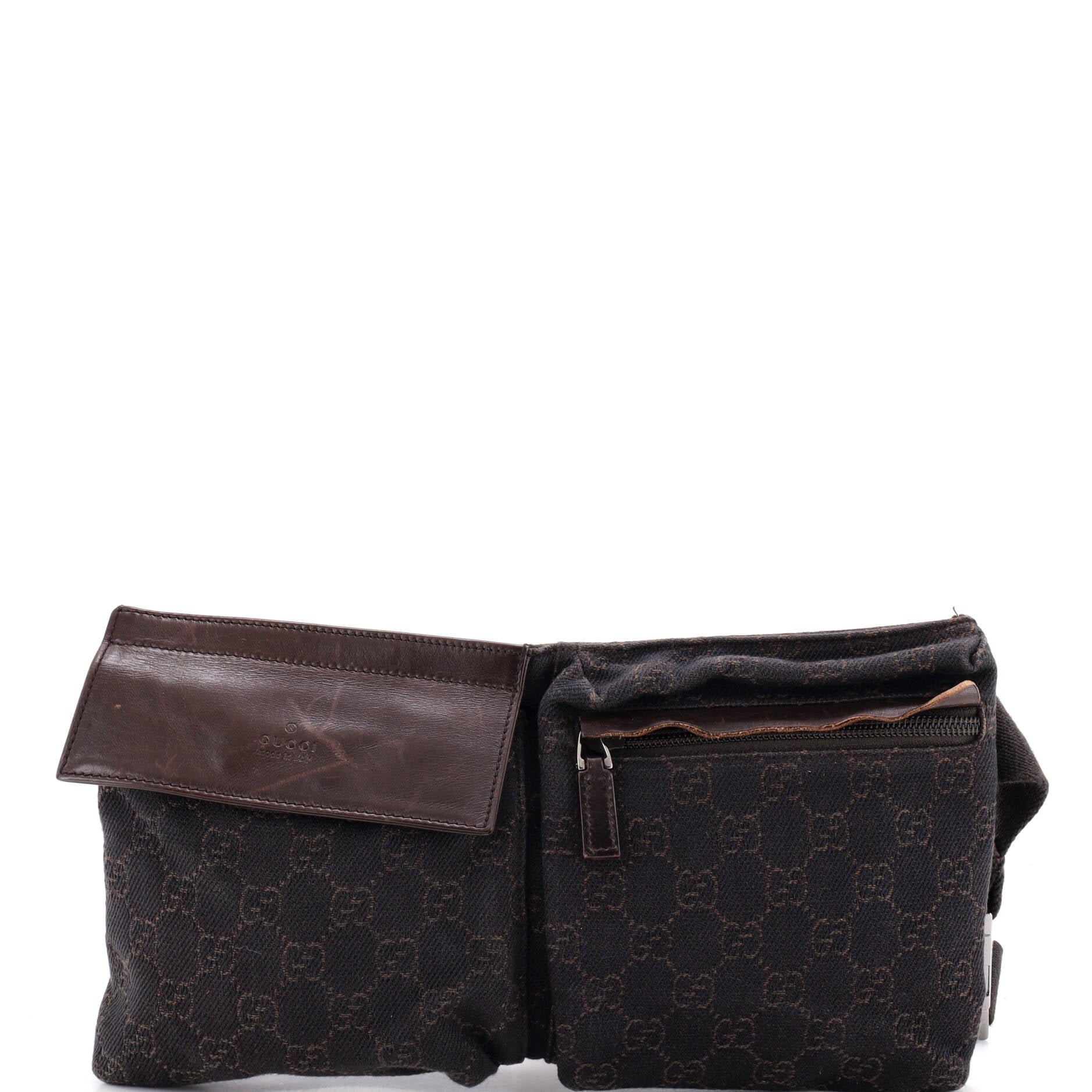 Vintage Double Belt Bag GG Denim