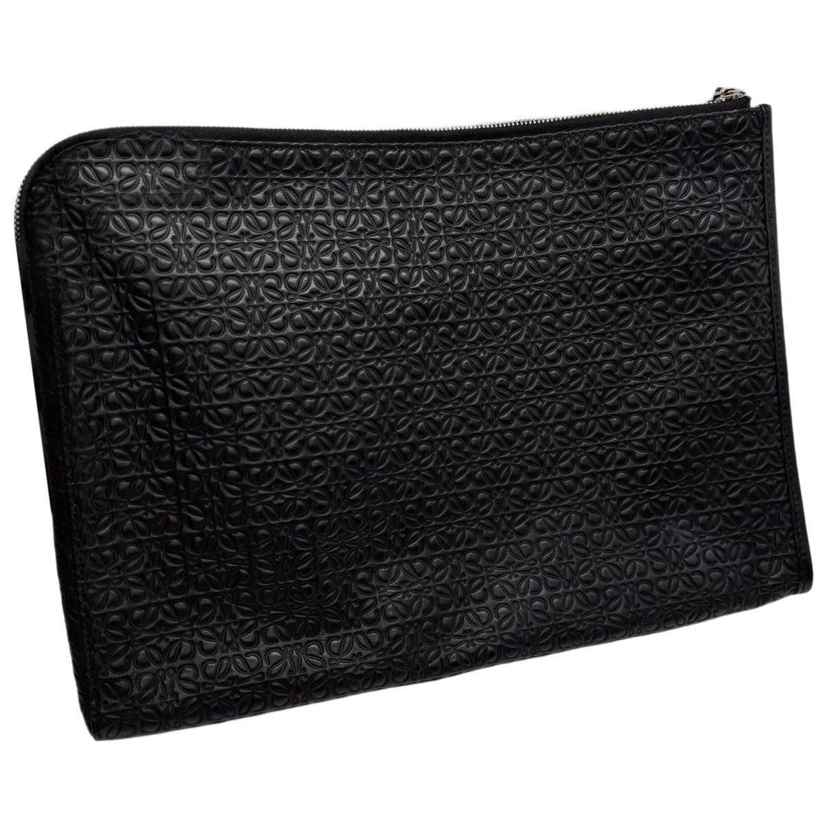 T Pouch leather clutch bag