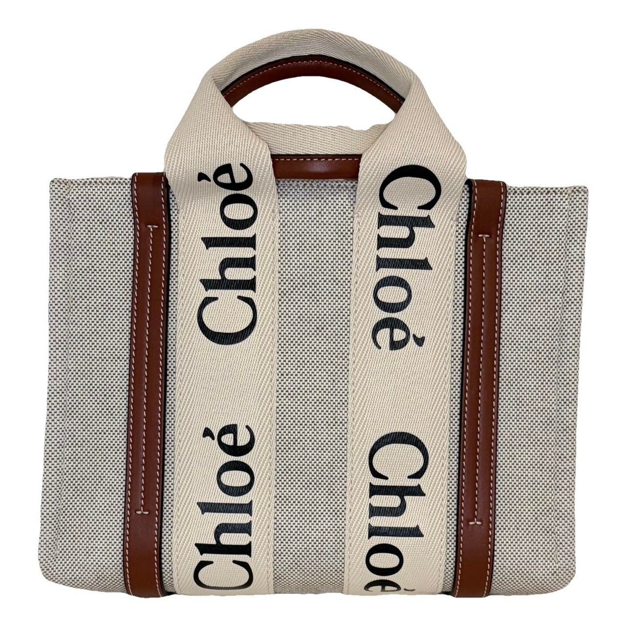 Woody tweed tote