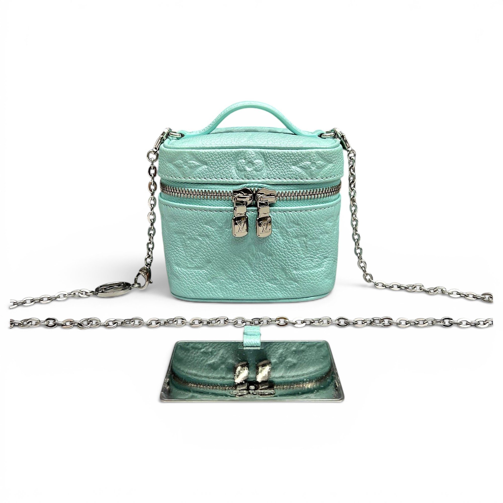 Vanity leather handbag