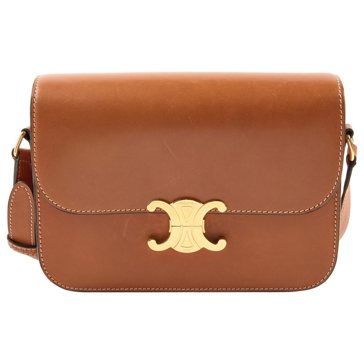Triomphe leather handbag