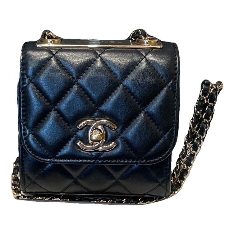 Trendy CC leather crossbody bag