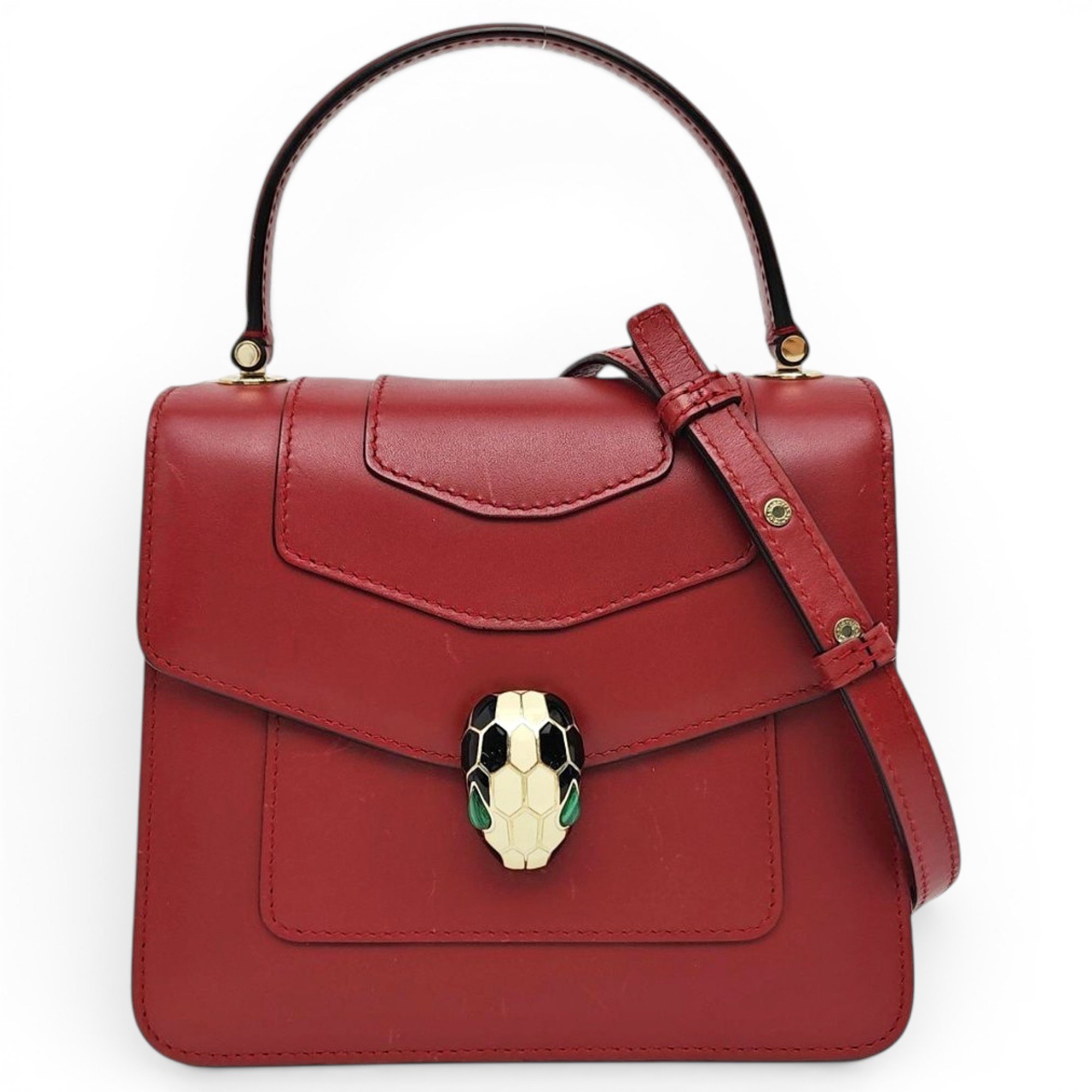 Serpenti leather handbag