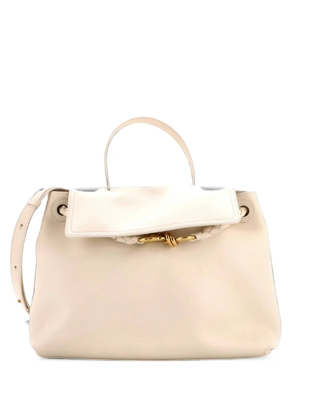 Ciao Ciao Top Handle Bag Leather with Intrecciato Detail Medium satchel