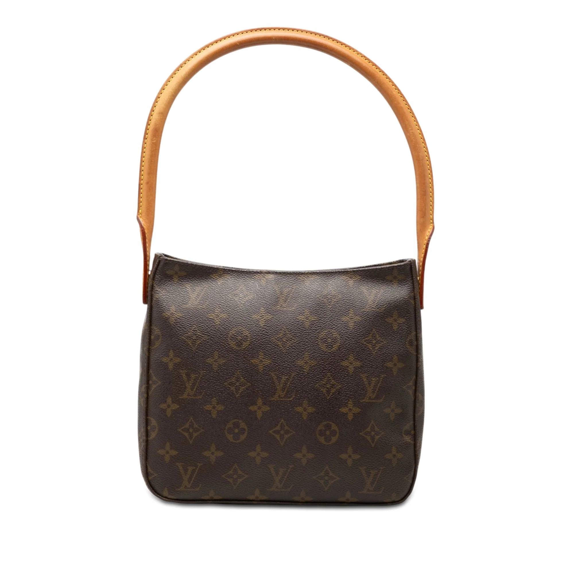 Looping leather handbag