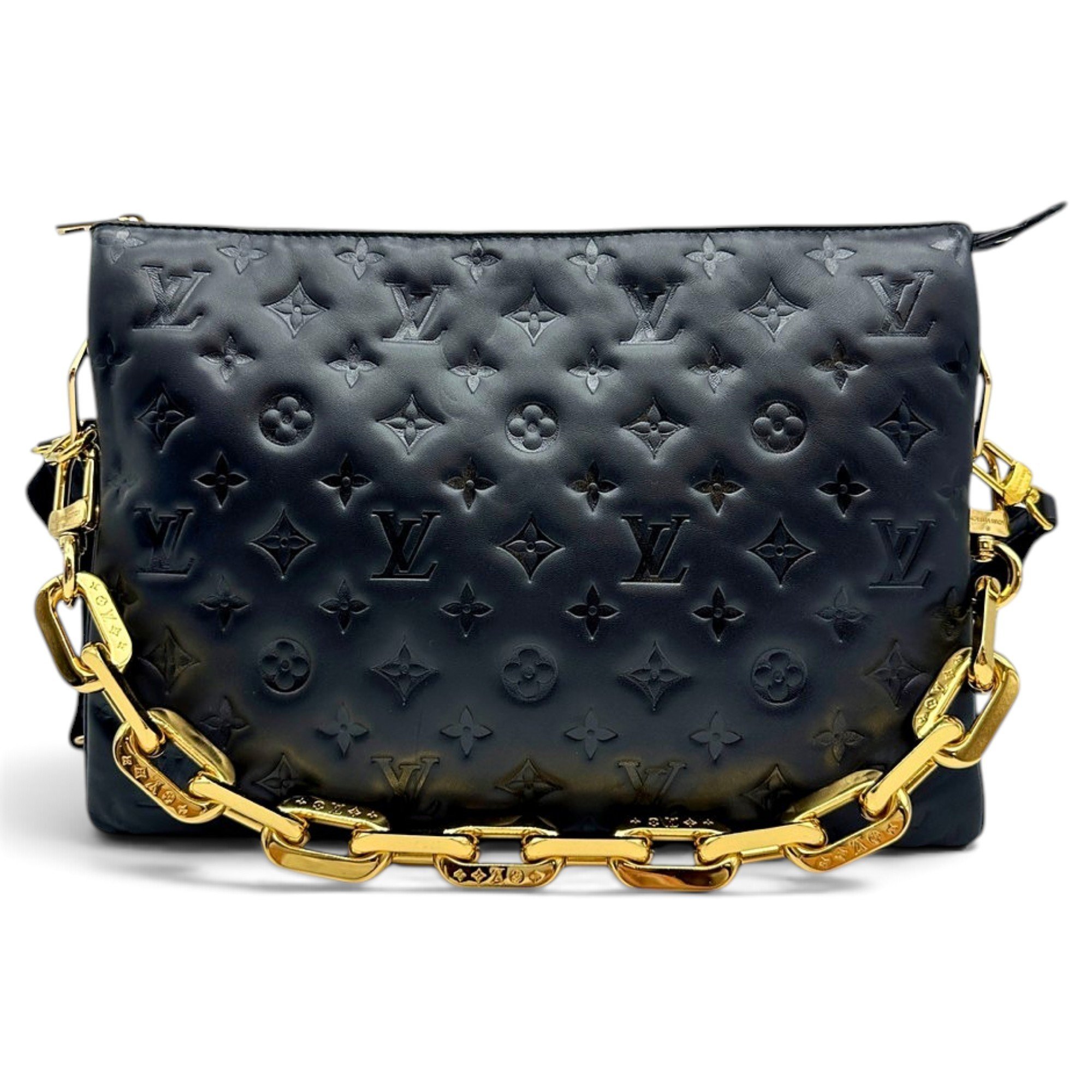 Coussin leather crossbody bag