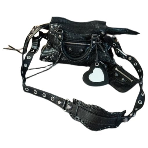City leather handbag
