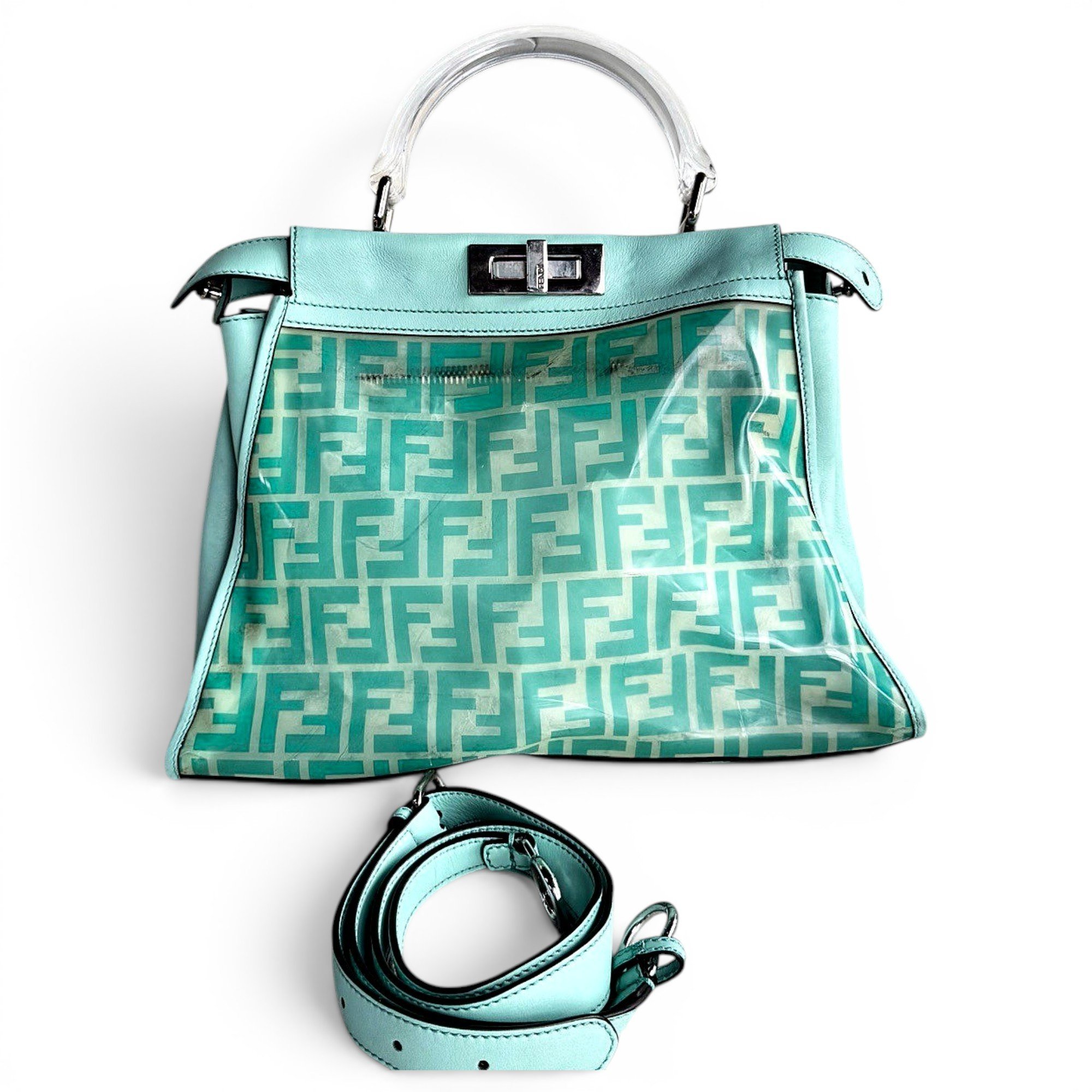 Peekaboo leather handbag