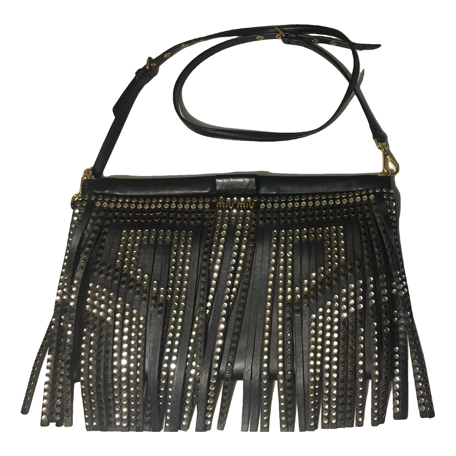 Leather clutch bag