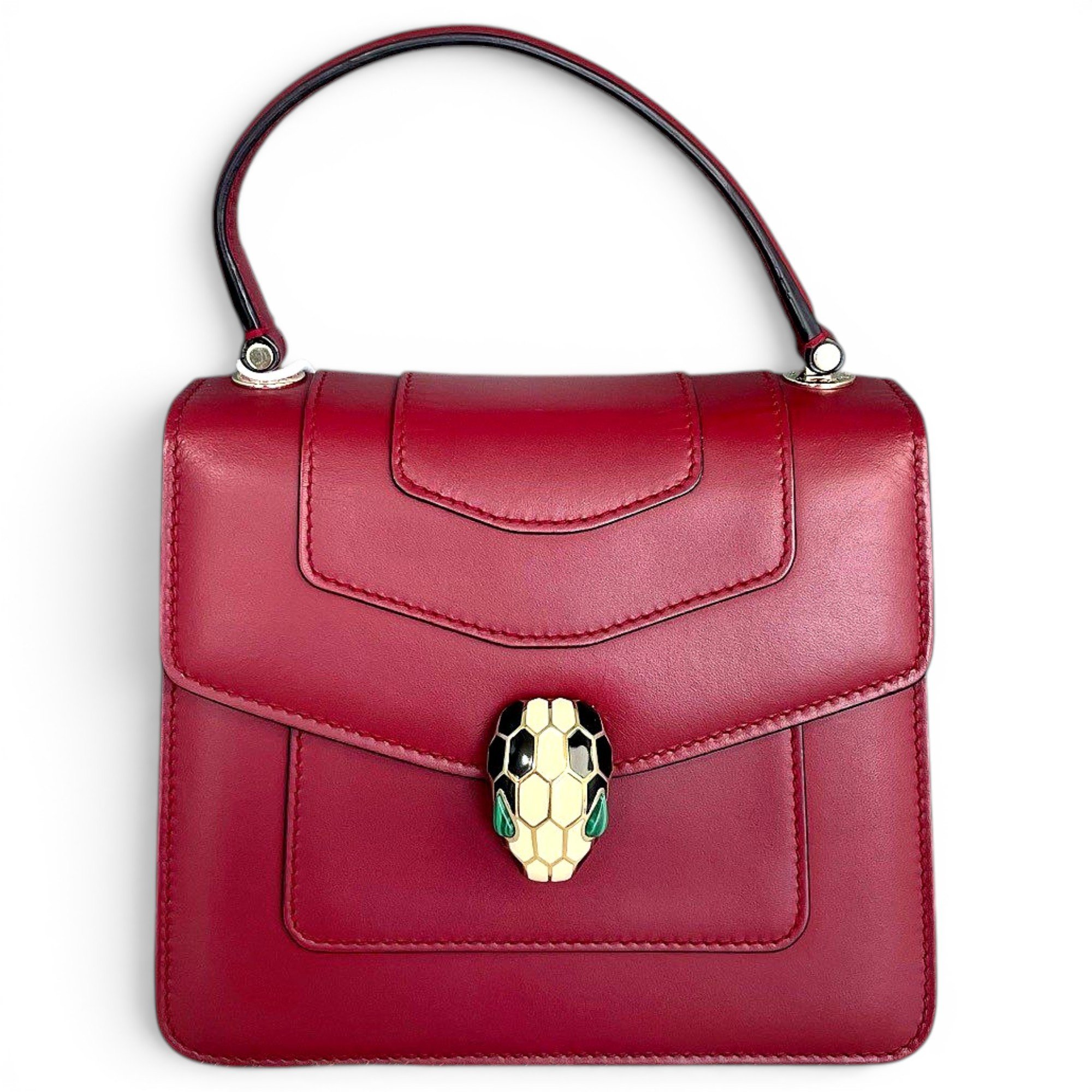 Serpenti leather handbag