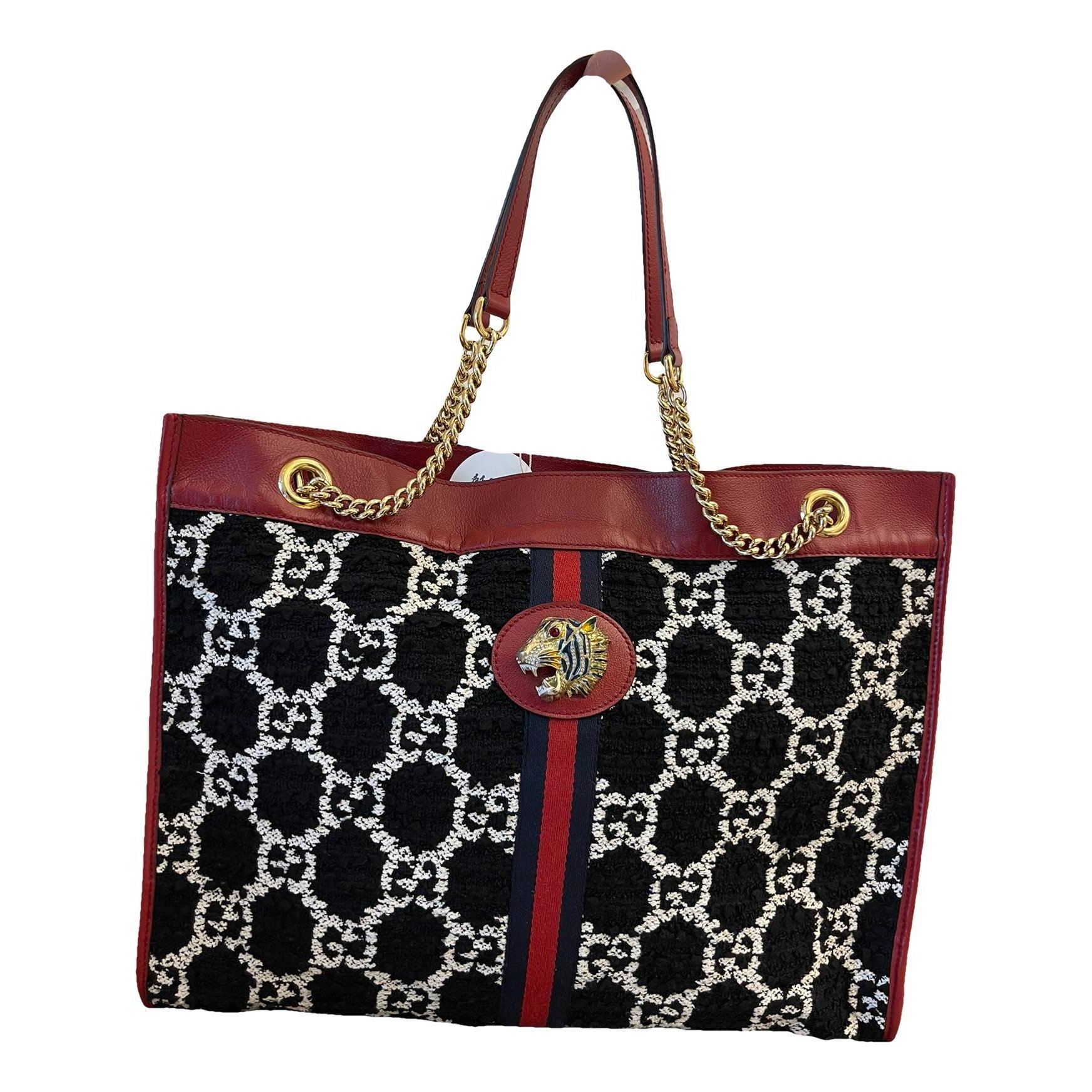 Tweed clutch bag