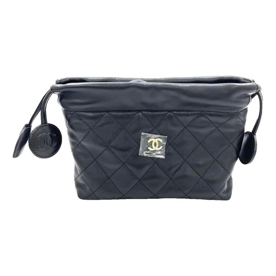 Leather clutch bag