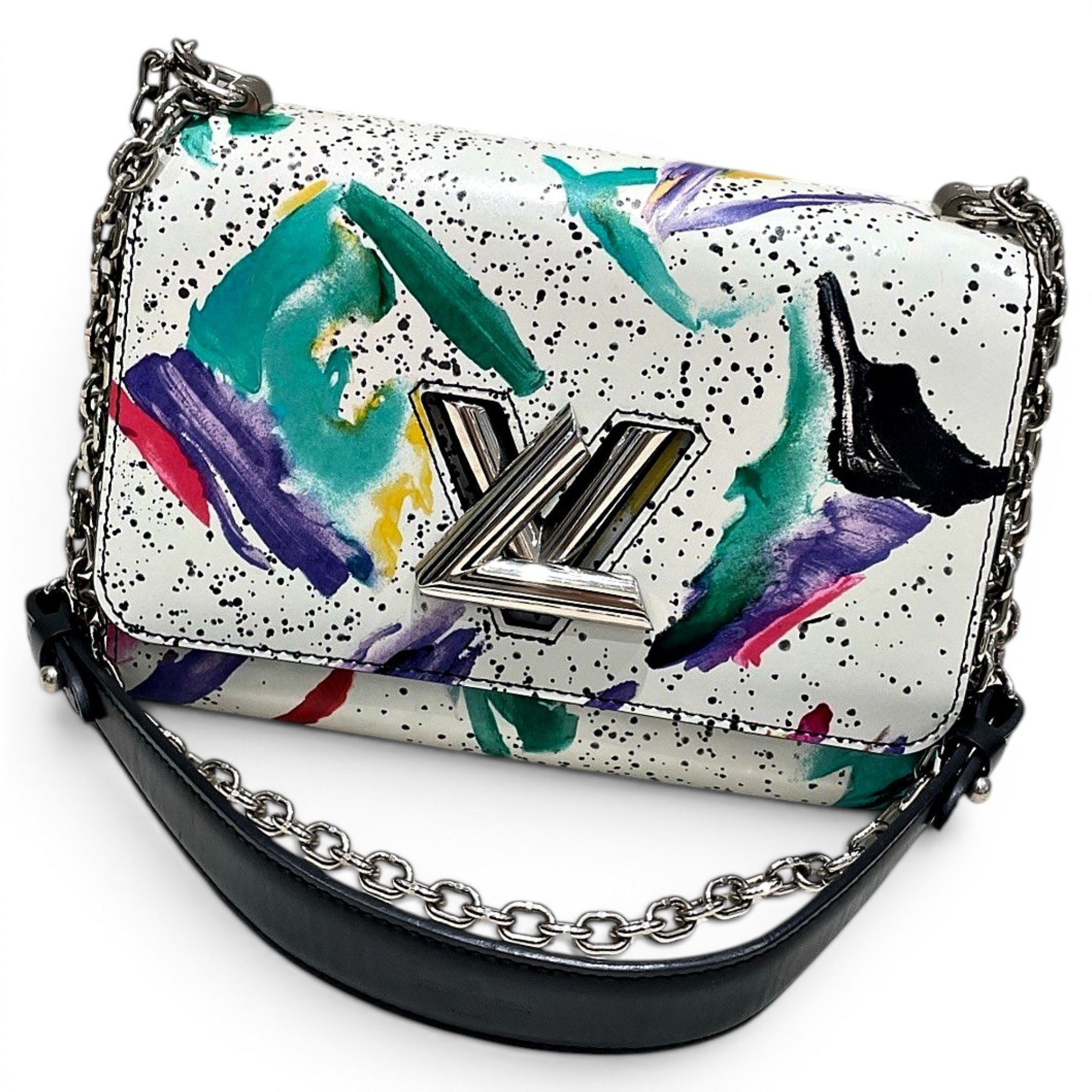 Twist leather handbag