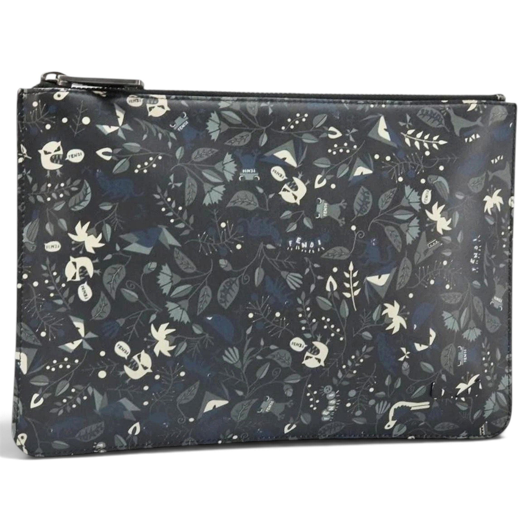 Leather clutch bag