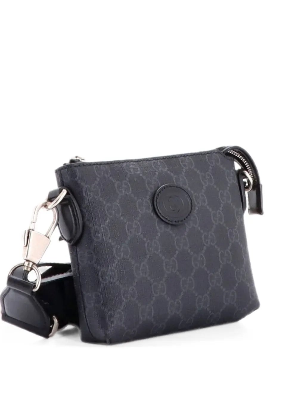 Interlocking G Patch Wristlet Messenger Bag GG Coated Canvas Mini crossbody bag