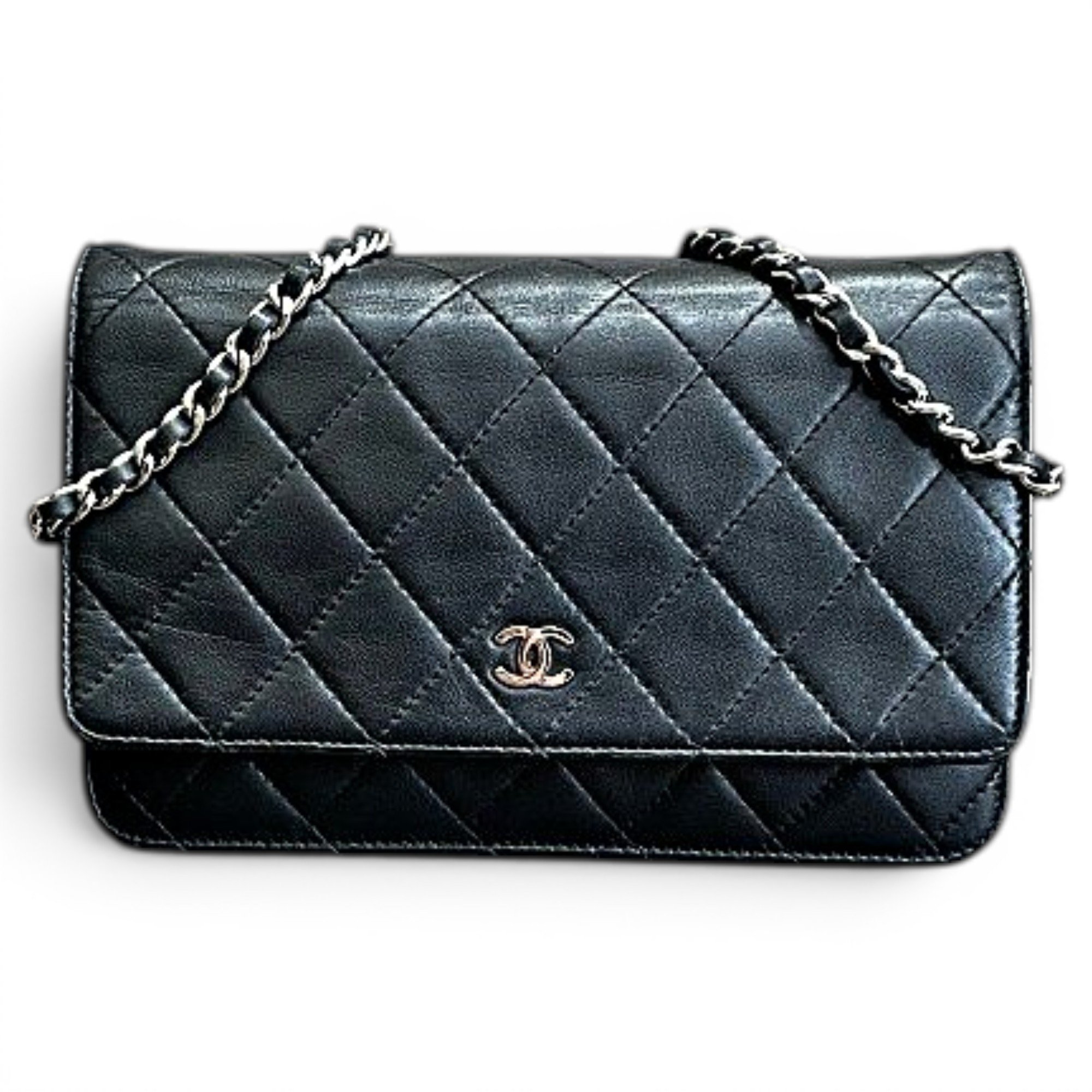 Wallet On Chain leather crossbody bag