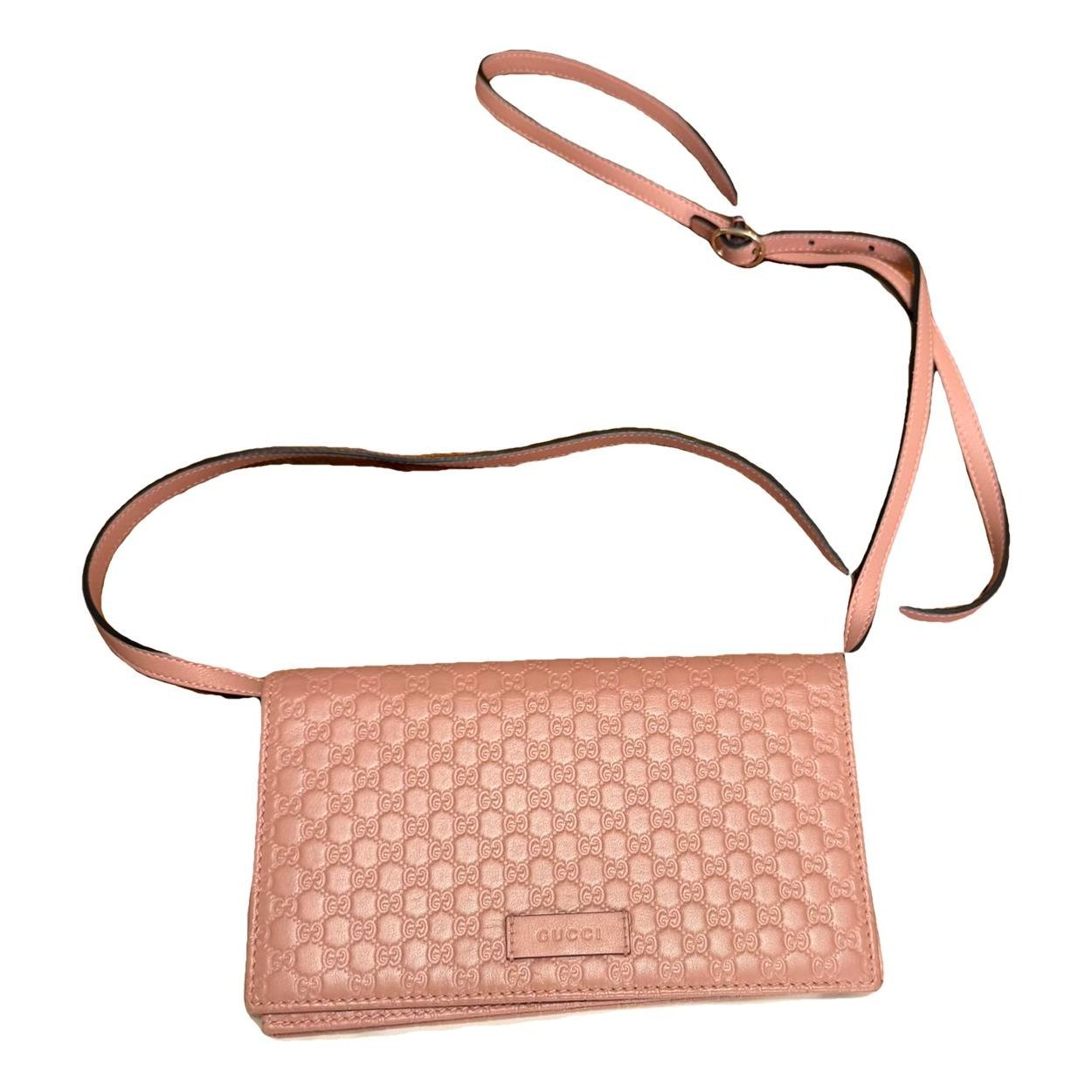 Leather clutch bag