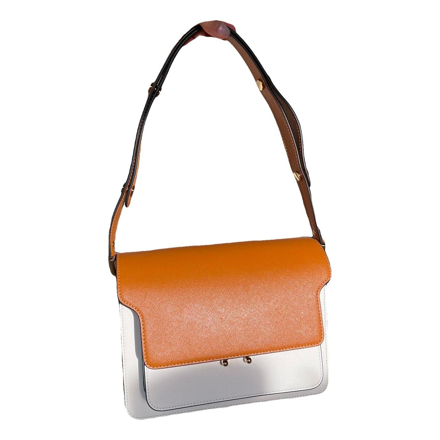 Leather clutch bag