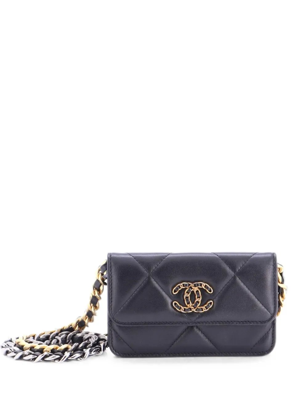 19 Clutch With Chain Quilted Lambskin shoulder bag