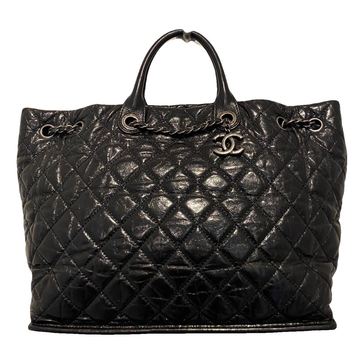 Deauville patent leather tote
