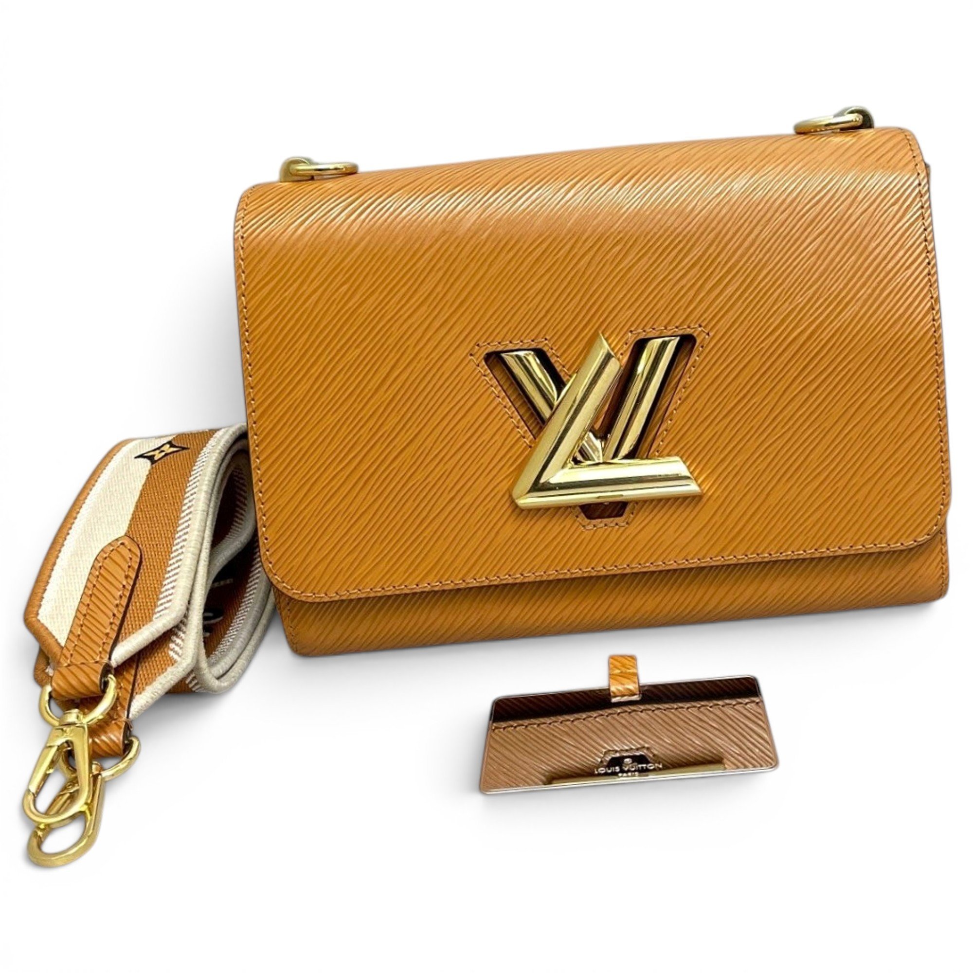 Twist leather handbag