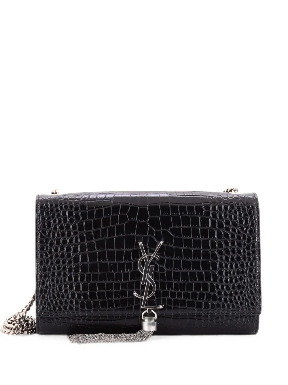 Classic Monogram Tassel Crocodile Embossed Leather Medium crossbody bag