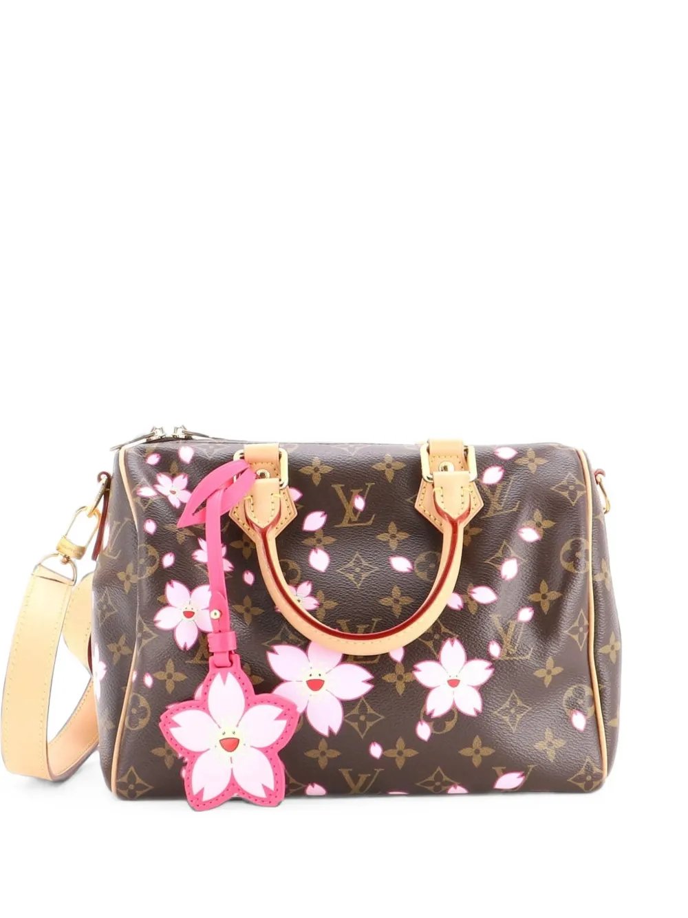 x Takashi Murakami Speedy Handbag Limited Edition Cherry Blossom Monogram 25 satchel