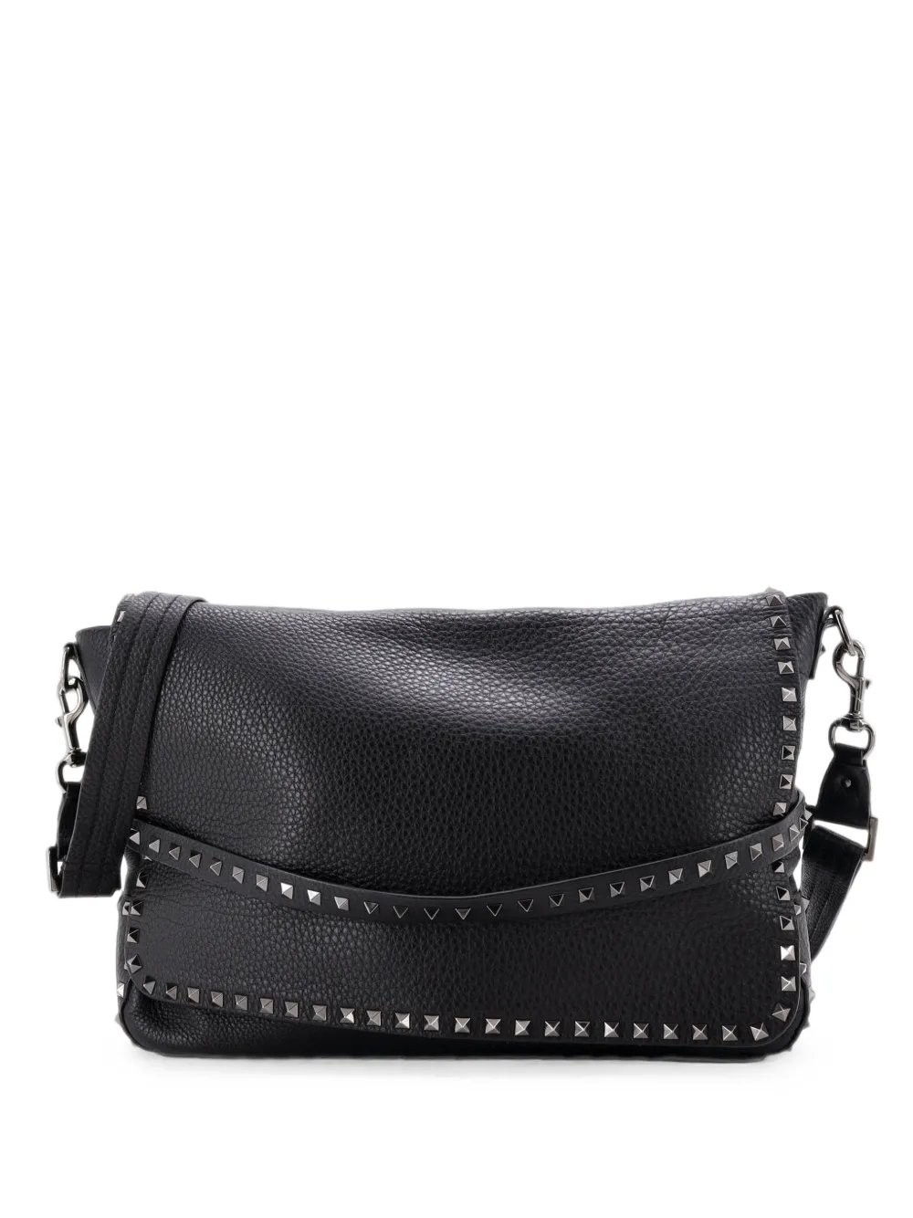 Rockstud Flap Messenger Bag Leather Large crossbody bag