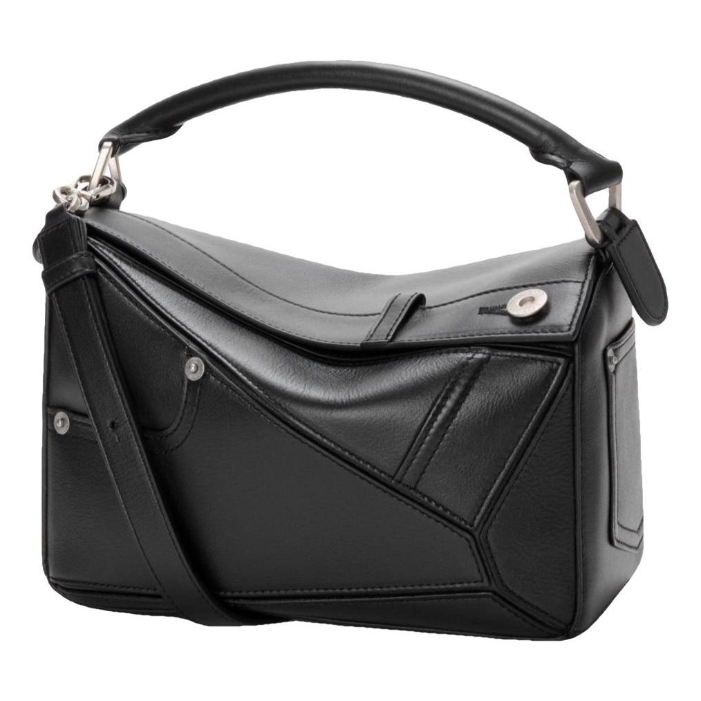 Puzzle leather handbag