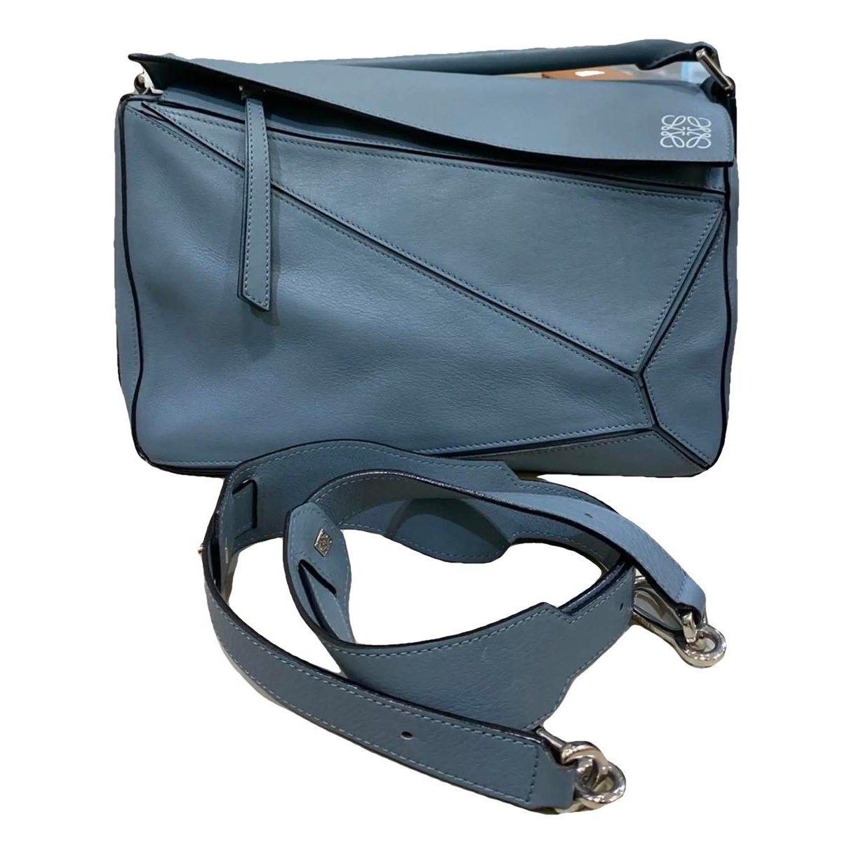 Puzzle leather crossbody bag