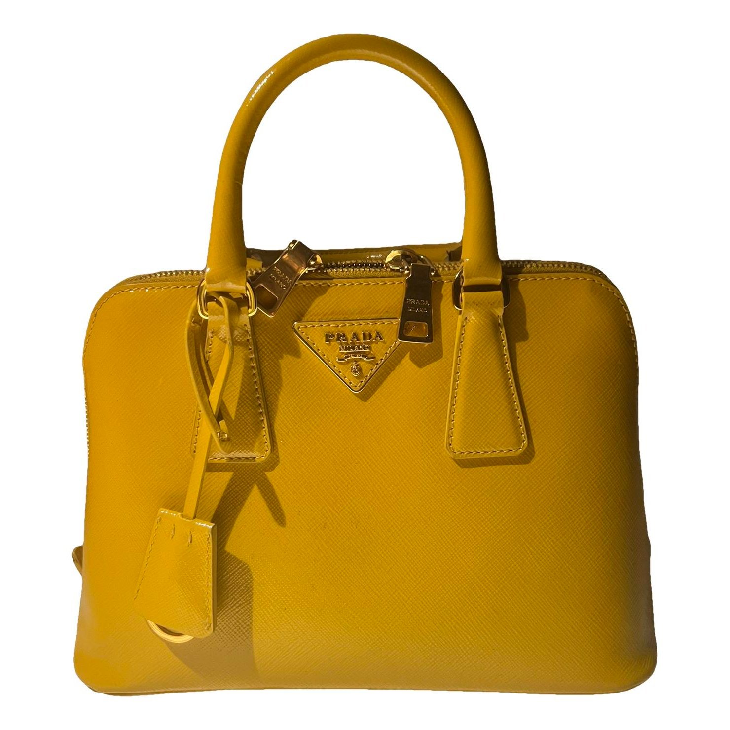 Patent leather handbag