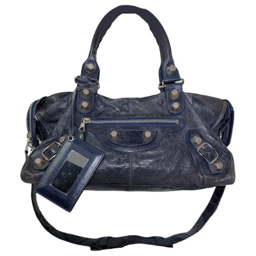 City leather handbag