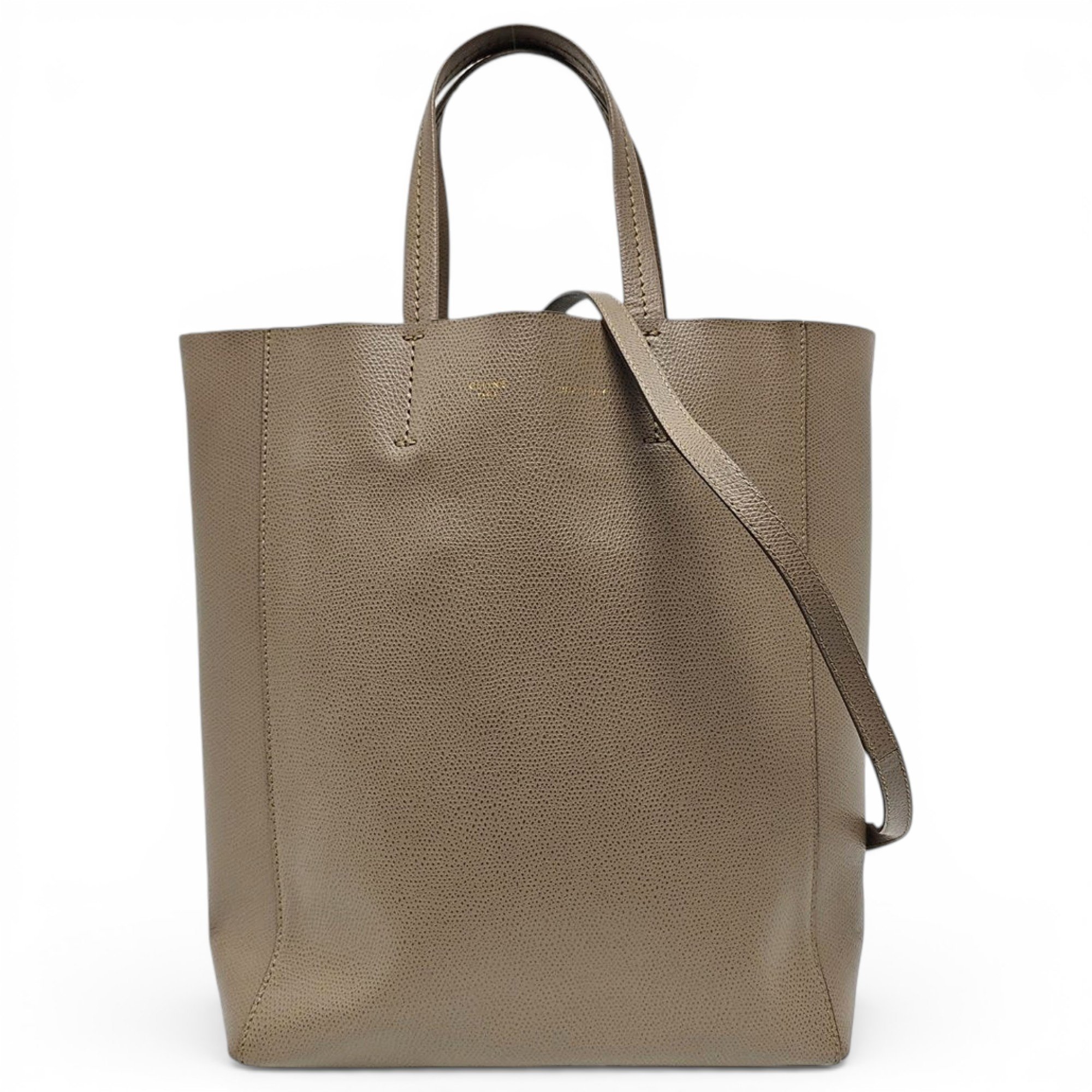 Cabas Vertical leather tote