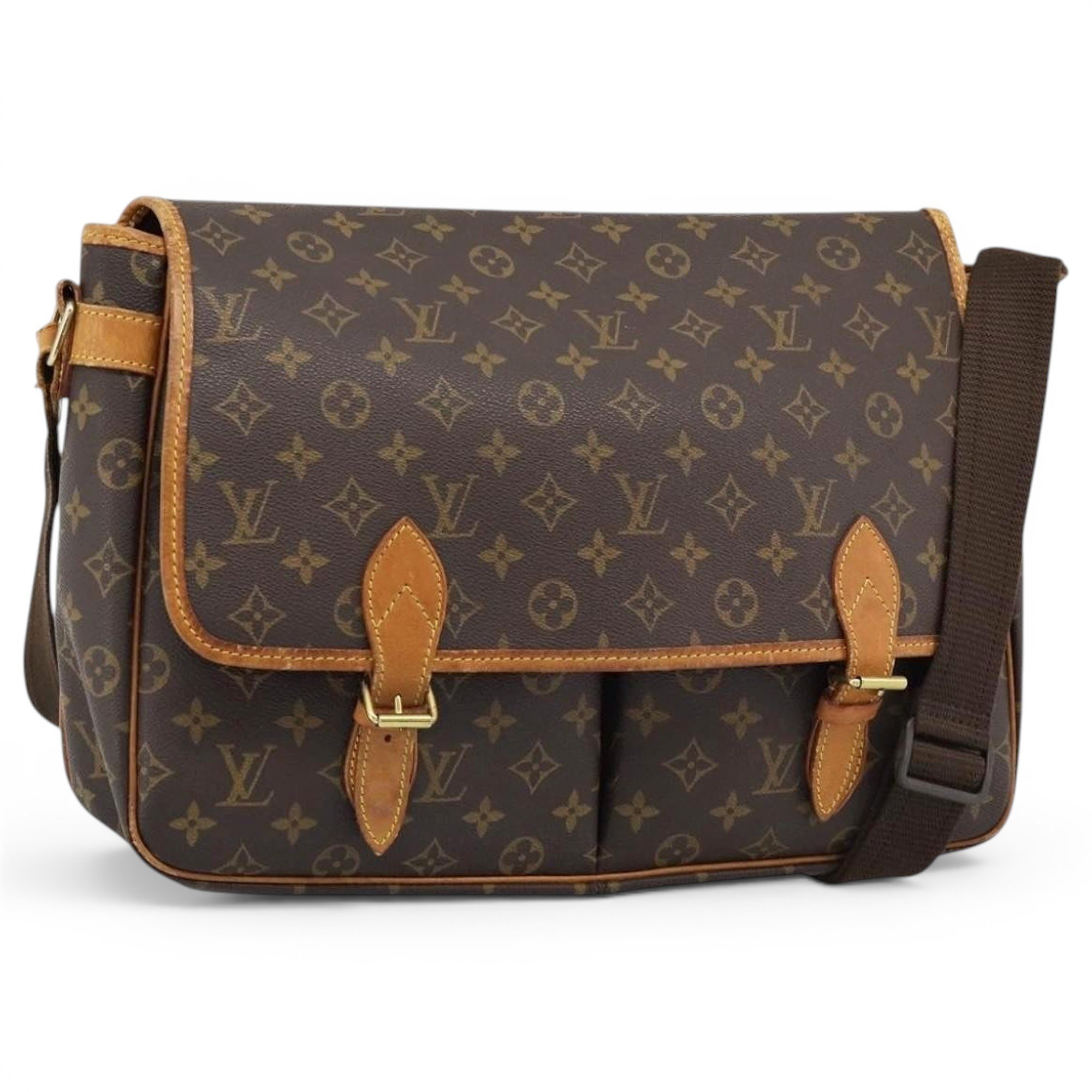 Gibeciere leather handbag