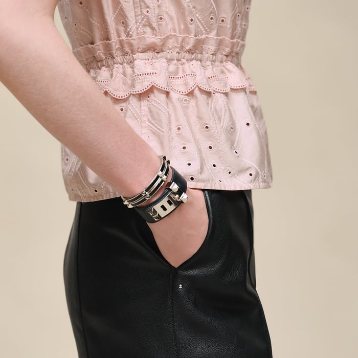 Rose Palomino Blouse Brodée Sans Manches