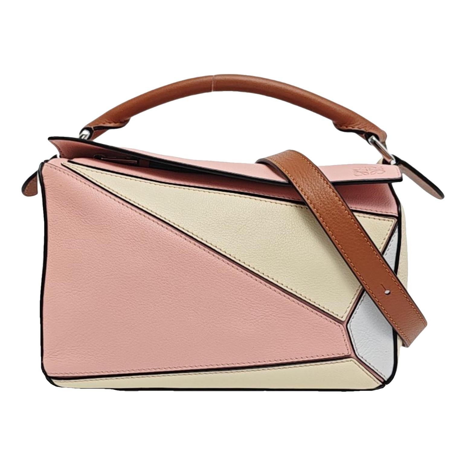 Puzzle leather crossbody bag