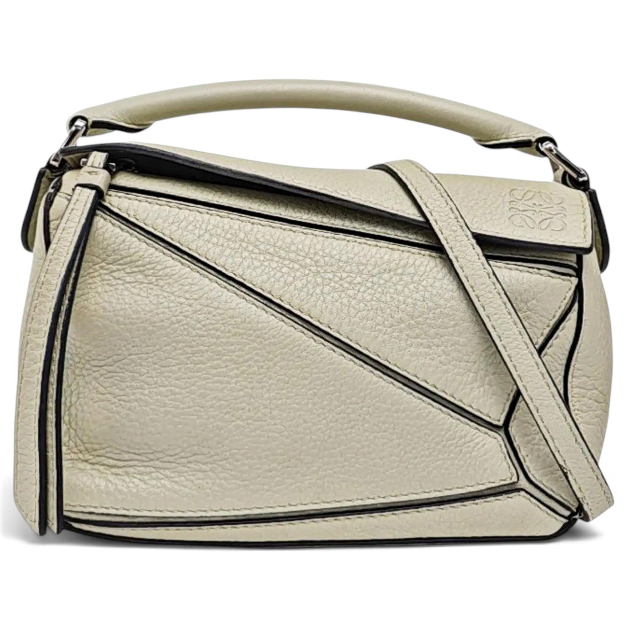 Puzzle leather handbag